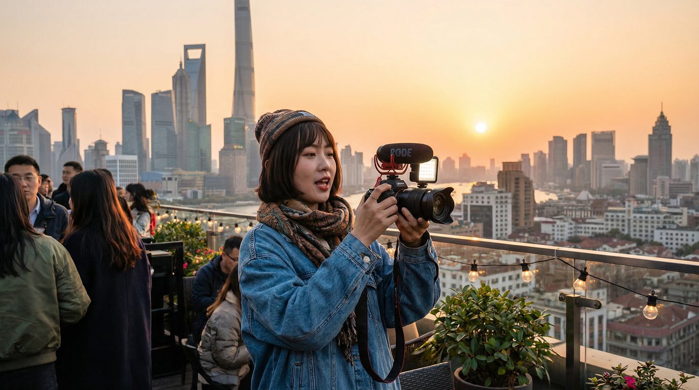 城市天台vlog拍摄